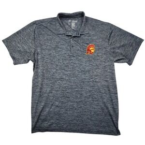 Trojan Apparel USC Trojans Mens 2XL Gray Space Dye Performance Polo Shirt NCAA